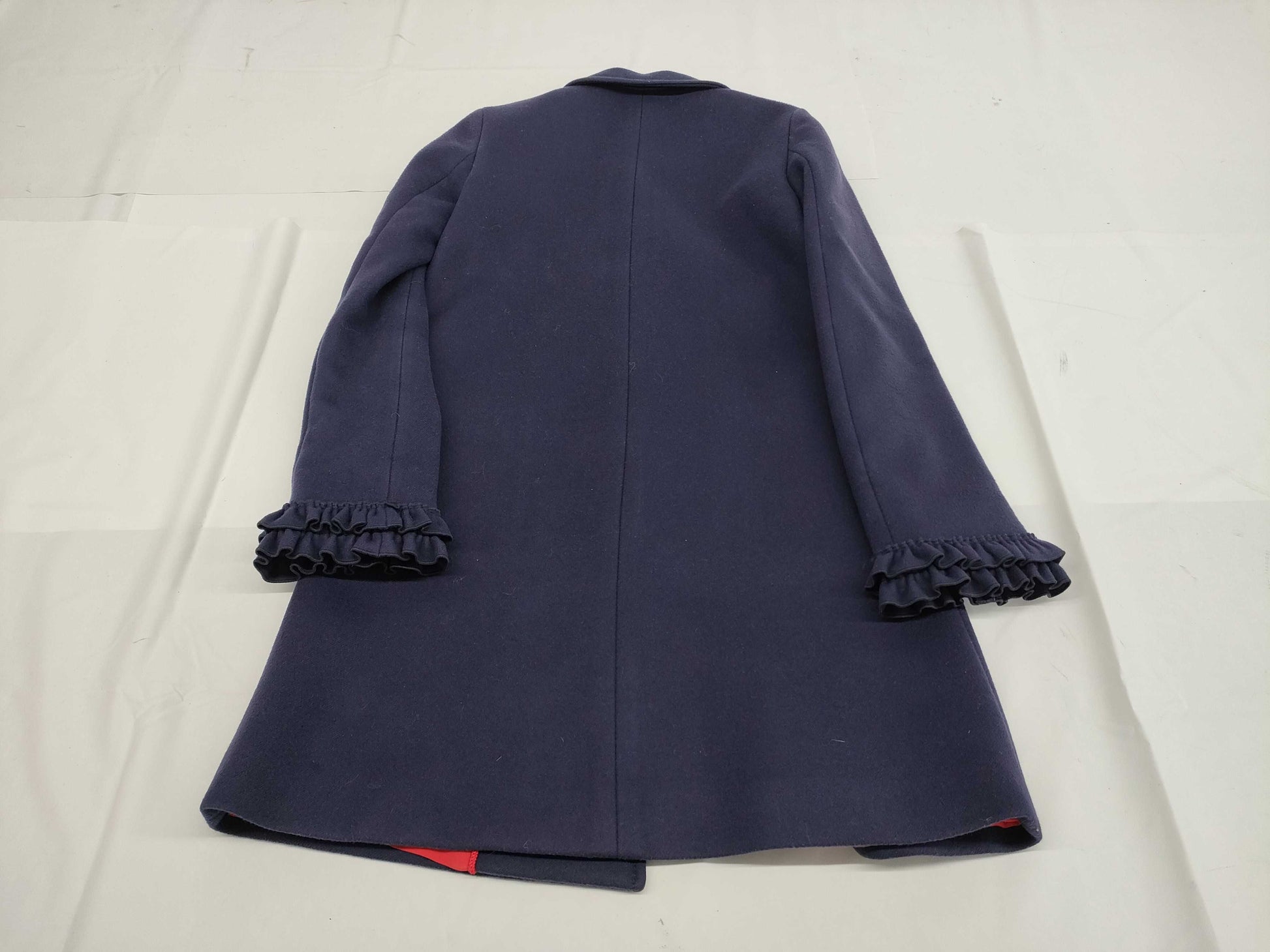 GUCCI Gucci Pearl Ruffle Coat Wool Coat