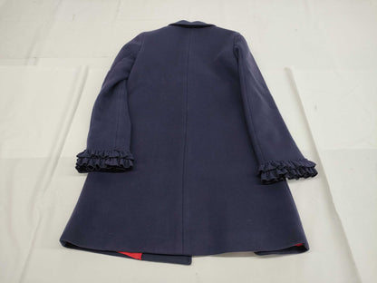 GUCCI Gucci Pearl Ruffle Coat Wool Coat