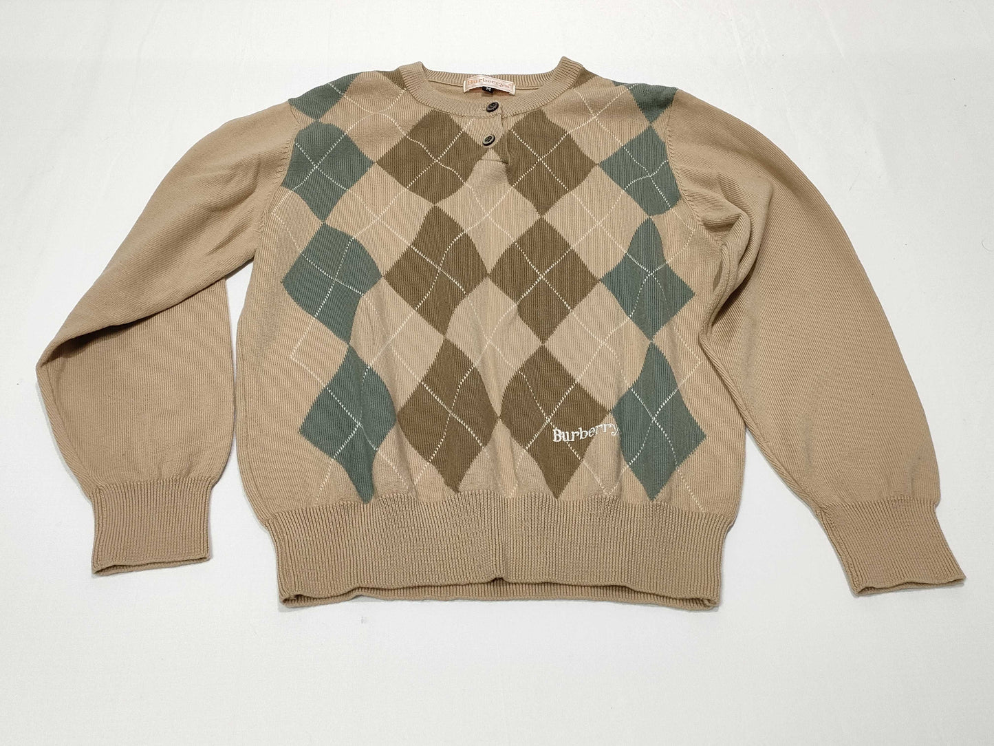 BURBERRY Argyle Knit Cardigan Cardigan