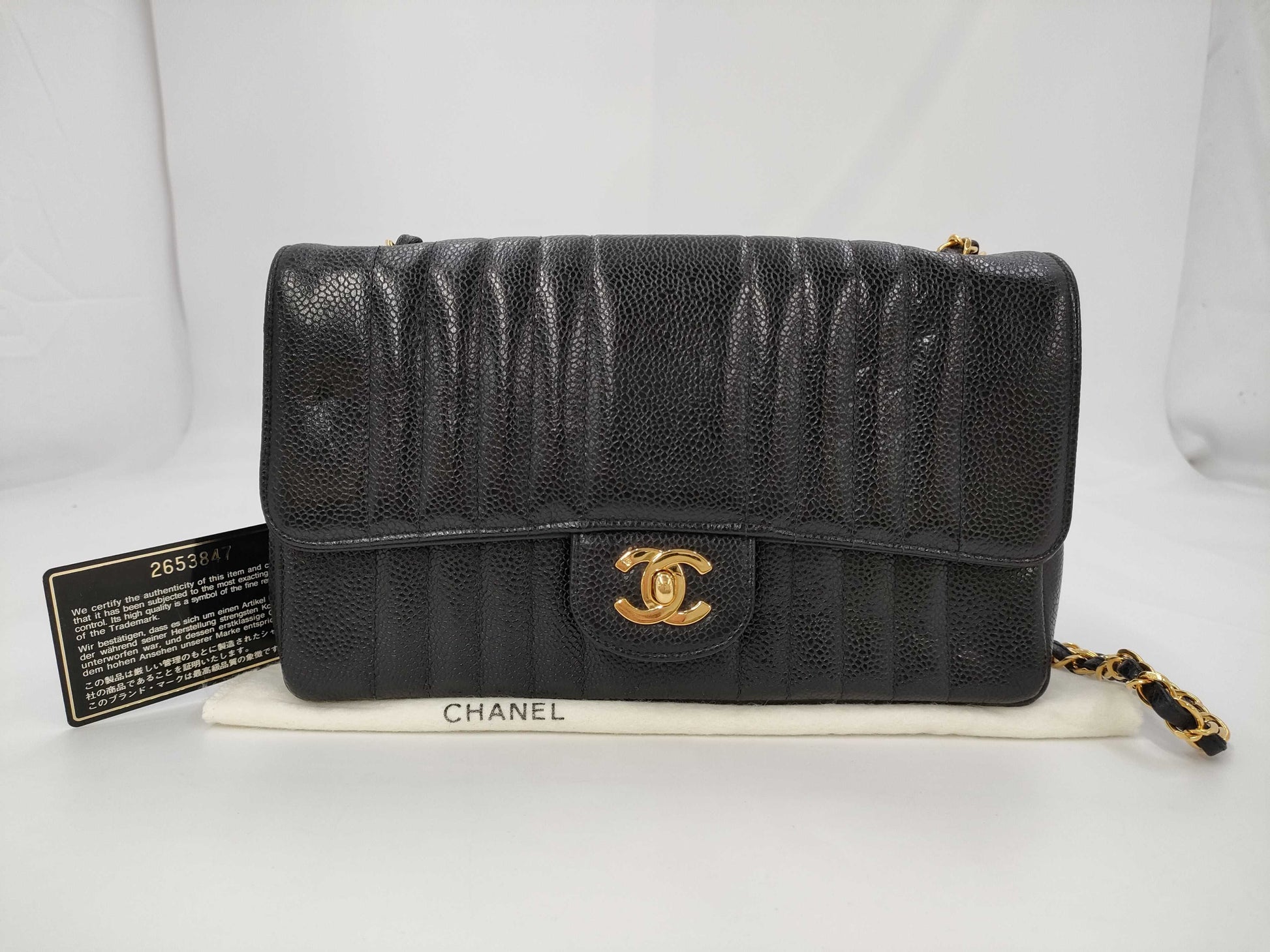 CHANEL Caviar Skin Mademoiselle Shoulder Bag