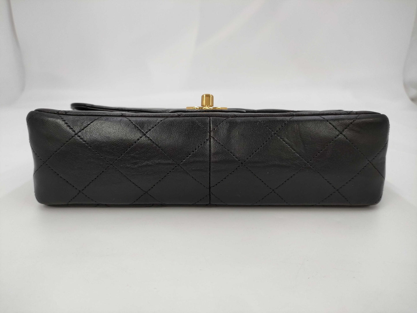 CHANEL Lambskin Matlasse Black Shoulder Bag