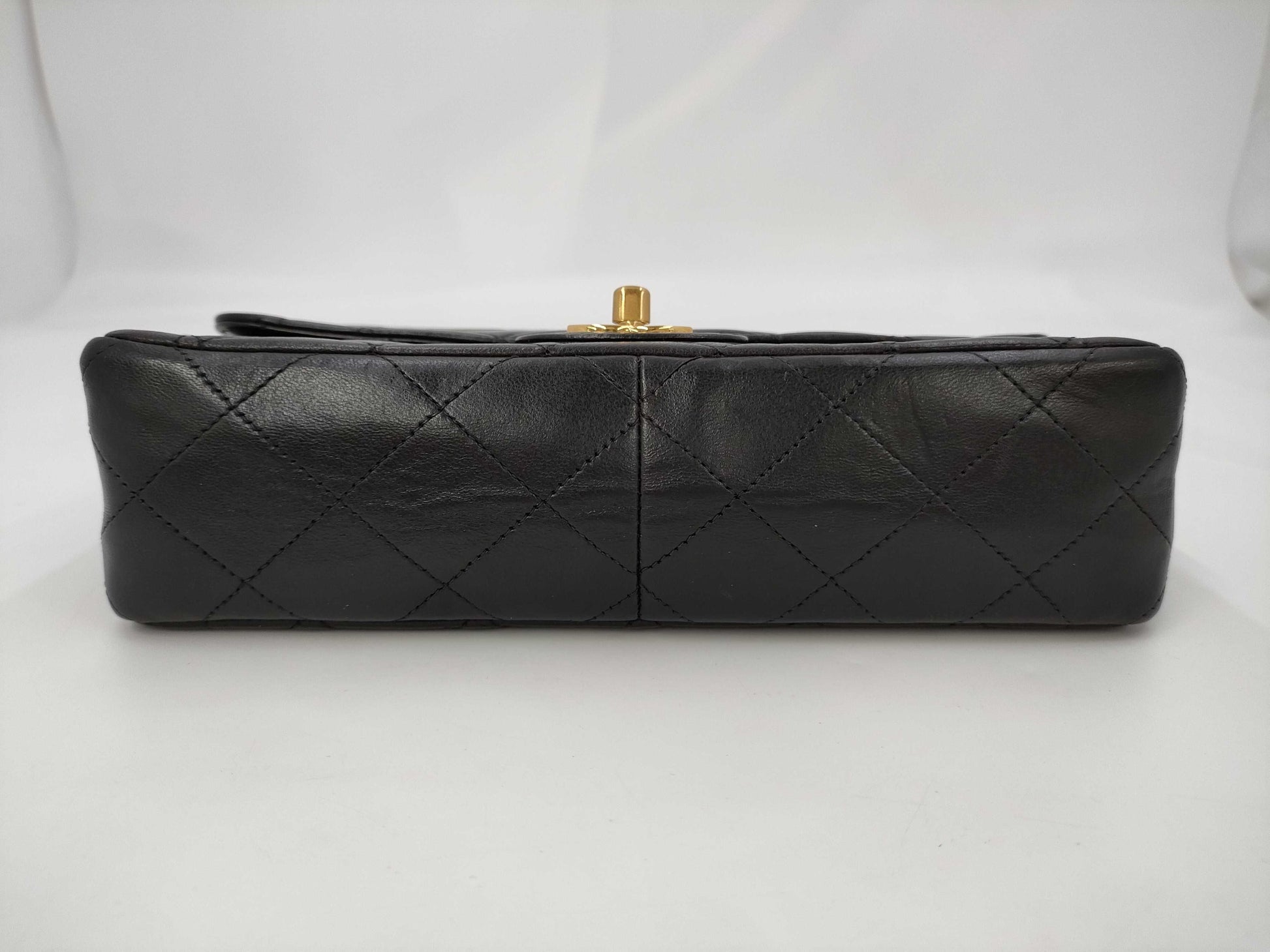 CHANEL Lambskin Matlasse Black Shoulder Bag