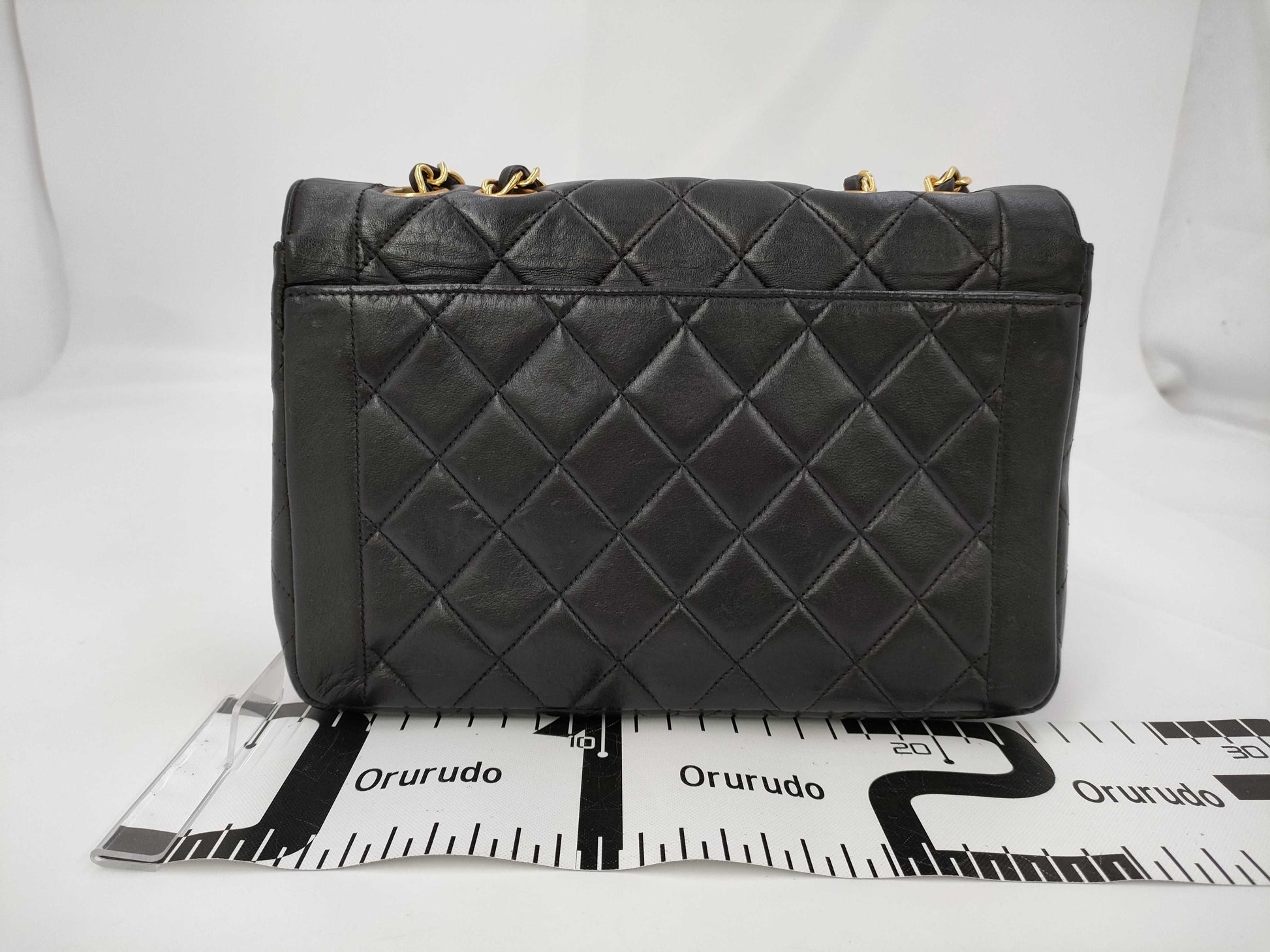CHANEL Lambskin Matlasse Black Shoulder Bag