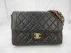 CHANEL Lambskin Matlasse Black Shoulder Bag