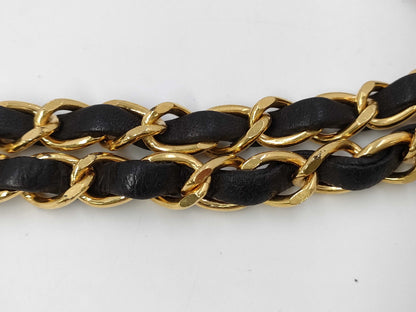 CHANEL Lambskin Matlasse Black Shoulder Bag