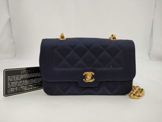CHANEL Satin Bijou Diana Shoulder Bag
