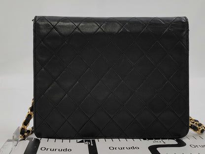 CHANEL Matlasse Lambskin Pushlock Chain Shoulder Bag Shoulder Bag