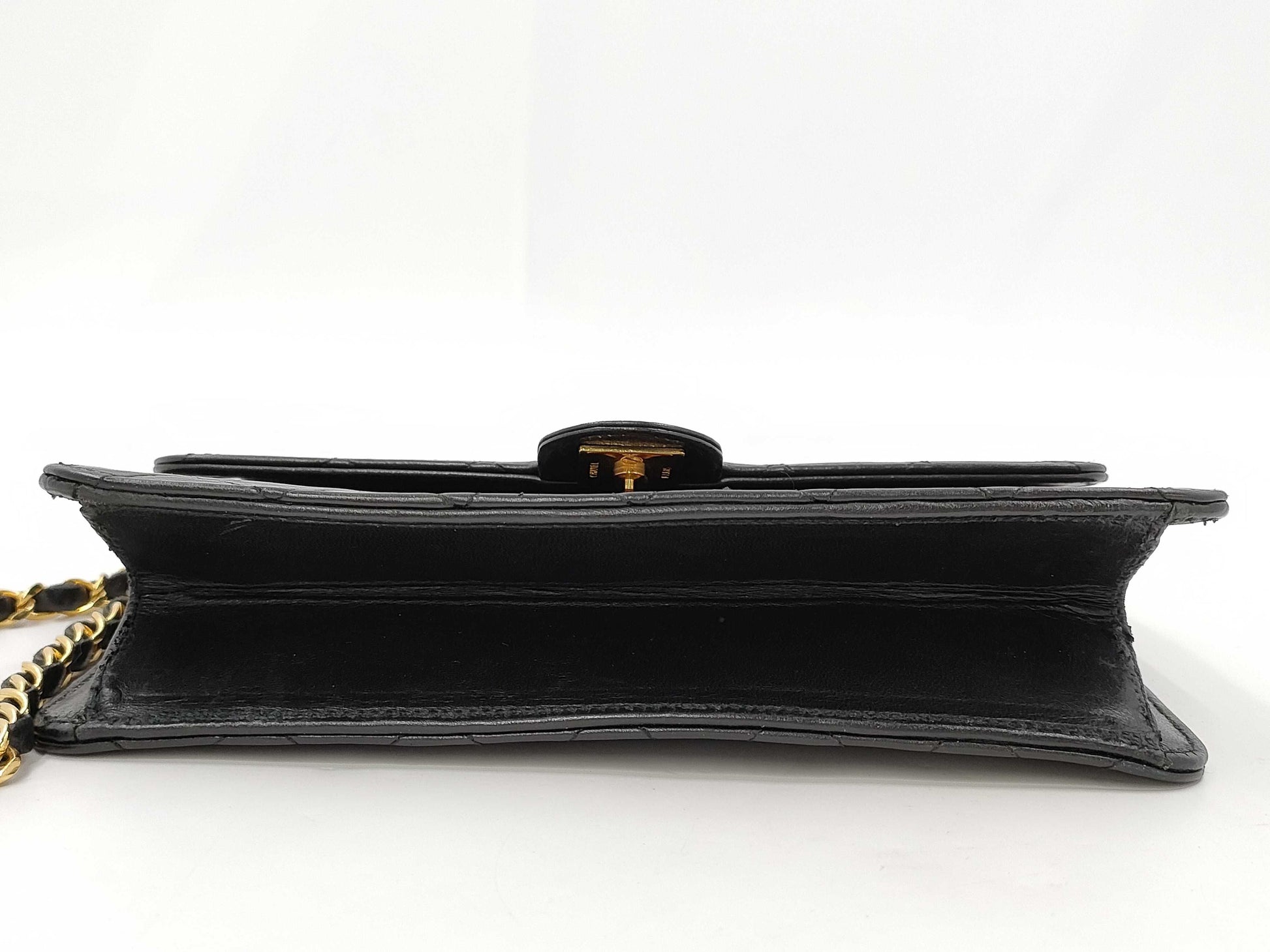 CHANEL Matlasse Lambskin Pushlock Chain Shoulder Bag Shoulder Bag