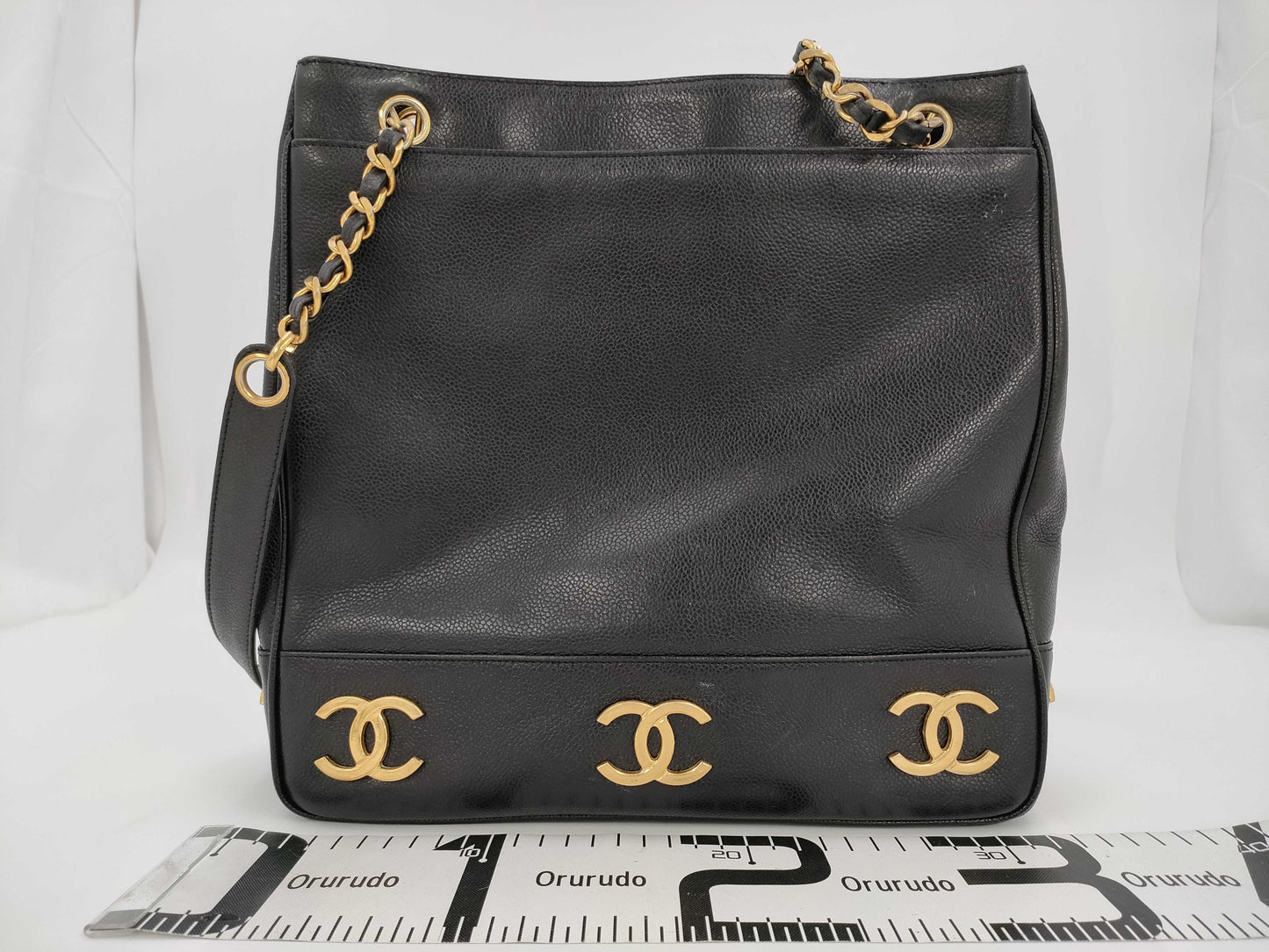 CHANEL Caviar Skin Triple Coco Shoulder Bag with Seal 2nd Generation Shoulder Bag