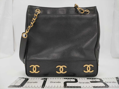 CHANEL Caviar Skin Triple Coco Shoulder Bag with Seal 2nd Generation Shoulder Bag