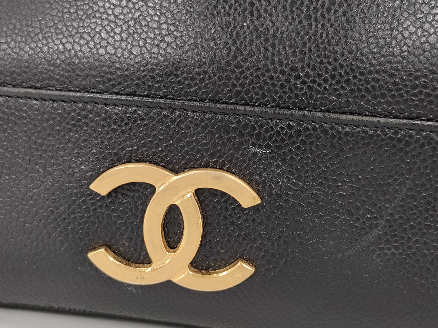 CHANEL Caviar Skin Triple Coco Shoulder Bag with Seal 2nd Generation Shoulder Bag