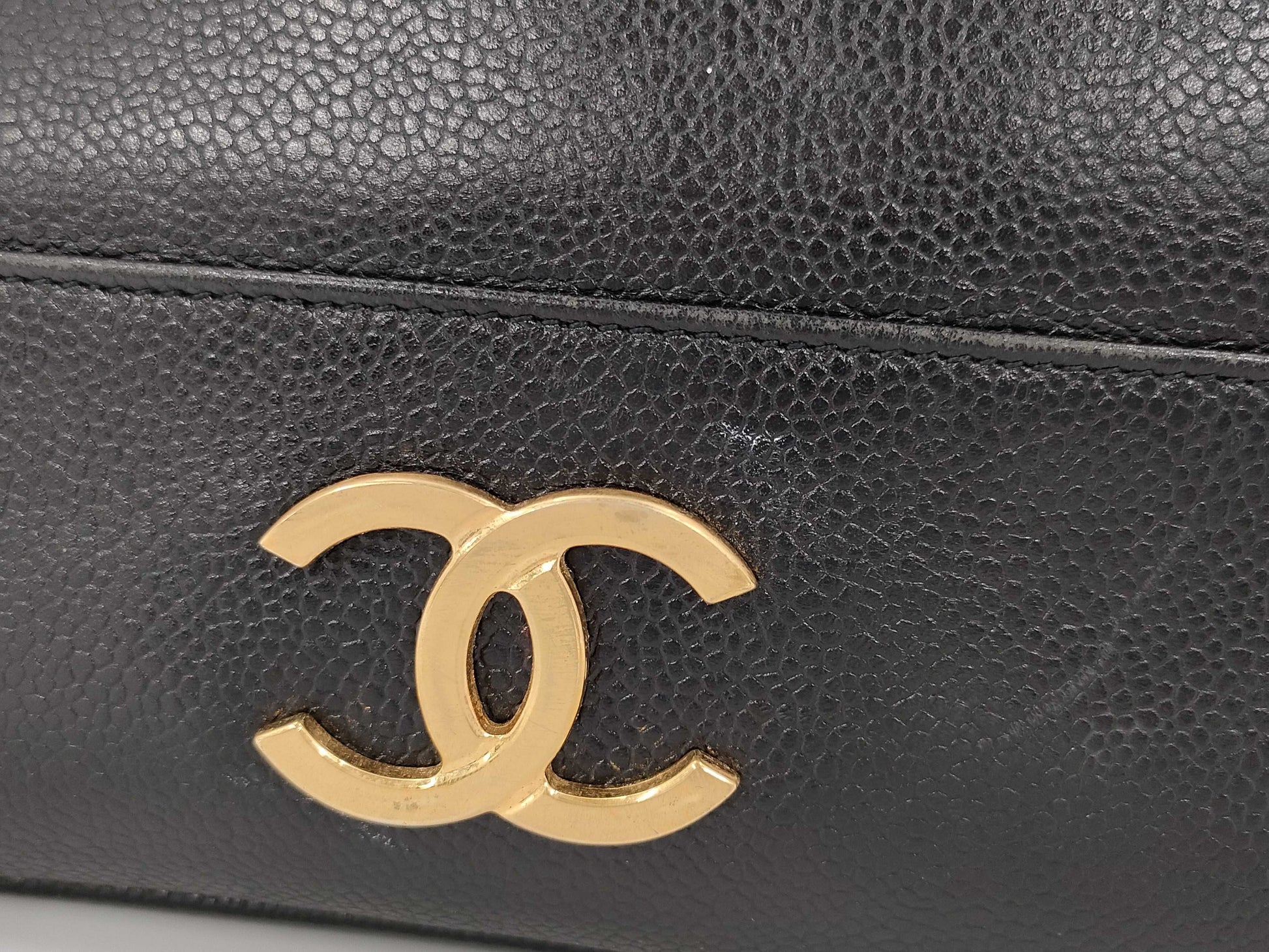 CHANEL Caviar Skin Triple Coco Shoulder Bag with Seal 2nd Generation Shoulder Bag