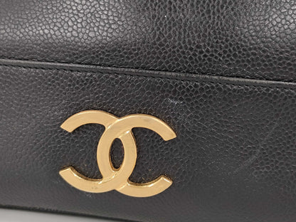 CHANEL Caviar Skin Triple Coco Shoulder Bag with Seal 2nd Generation Shoulder Bag