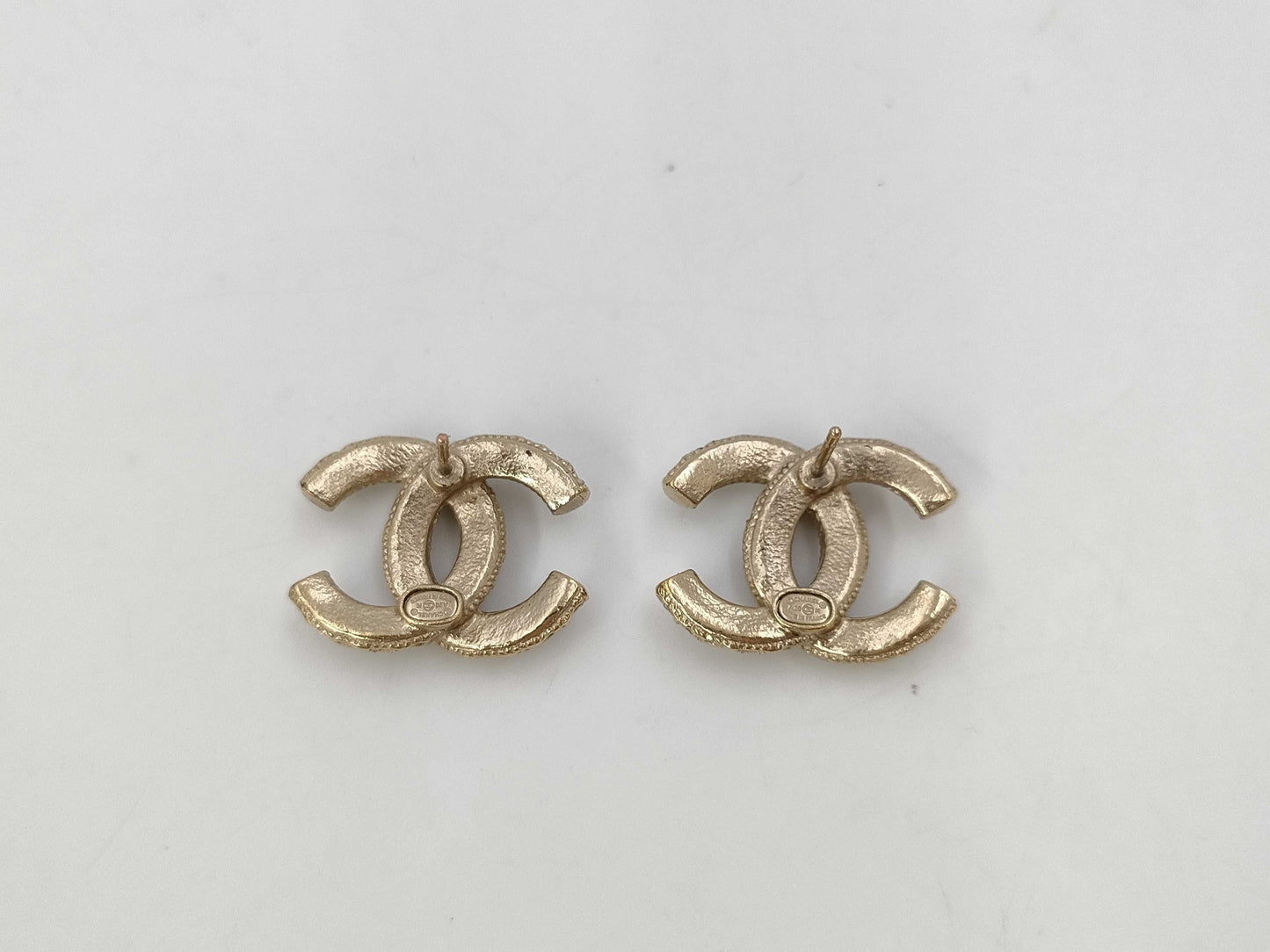 CHANEL Coco Mark x Rhinestone Earrings A20K Box Earrings