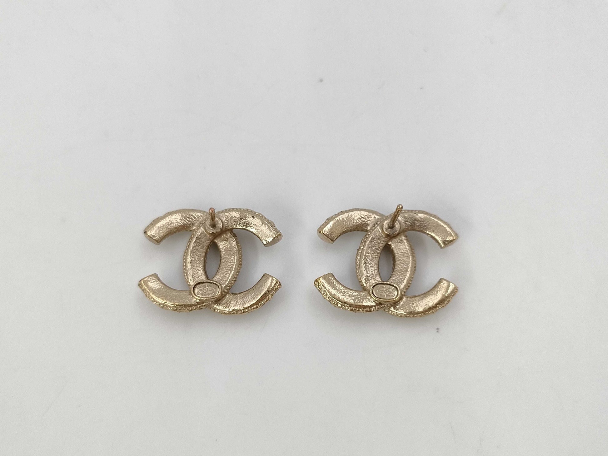 CHANEL Coco Mark x Rhinestone Earrings A20K Box Earrings