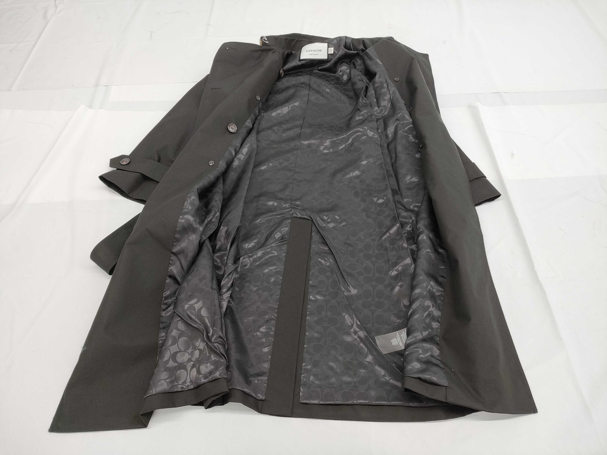 COACH Trench Coat CAC00 Black #S Coat