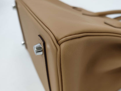 HERMES Birkin 25 Silver Fittings B-Engraved Bag