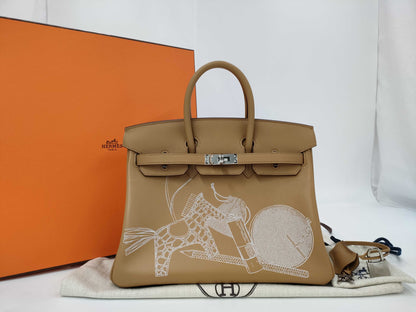 HERMES Birkin 25 Silver Fittings B-Engraved Bag