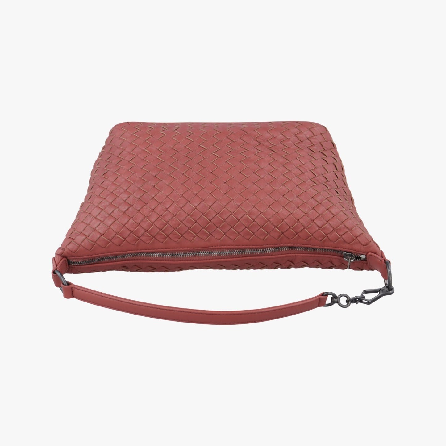 BOTTEGA VENETA Intrecciato Red Lambskin B01155270G Shoulder Bag