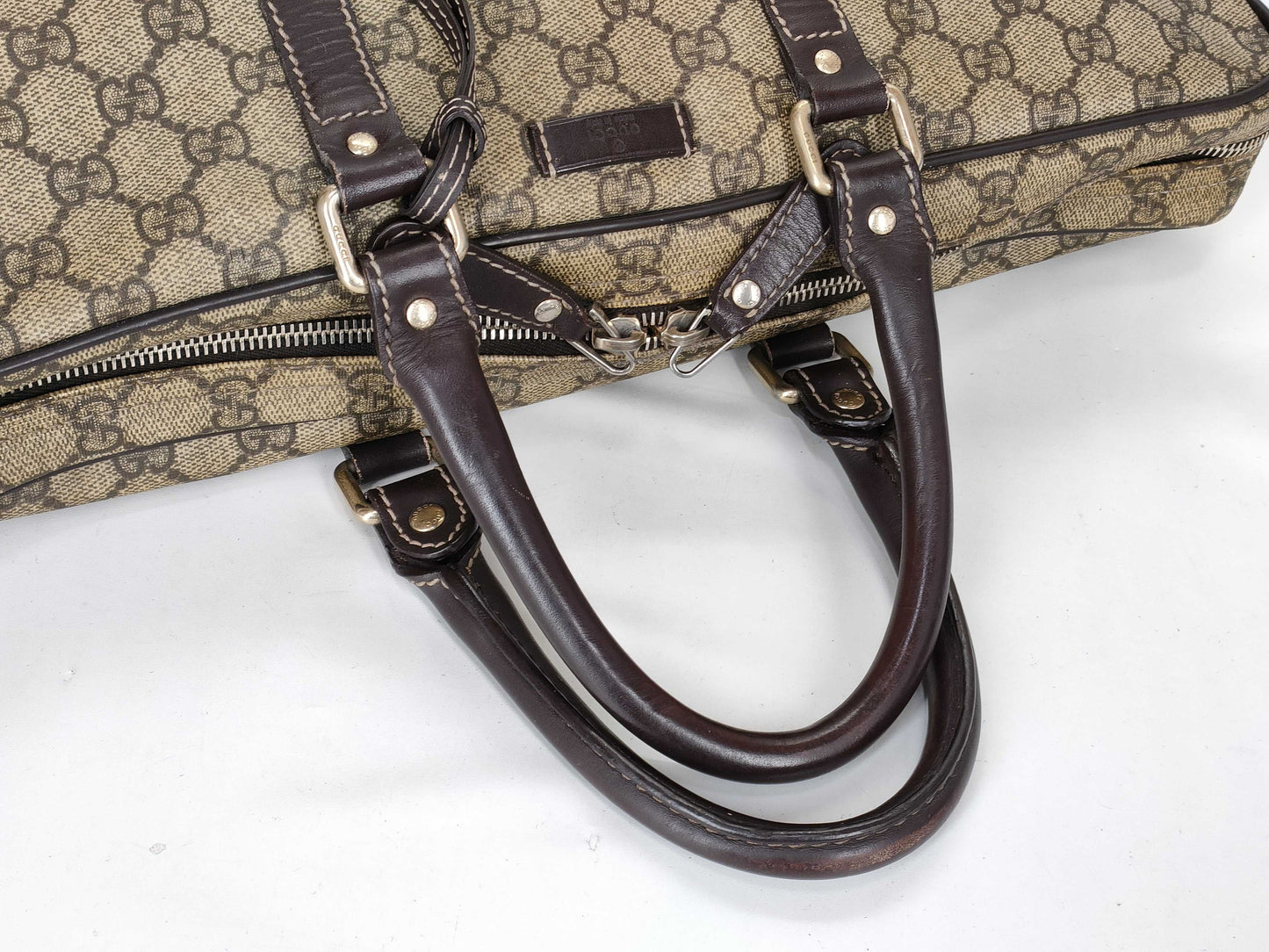 GUCCI GG Supreme GUCCI GG Pattern PVC Briefcase Leather Business Bag