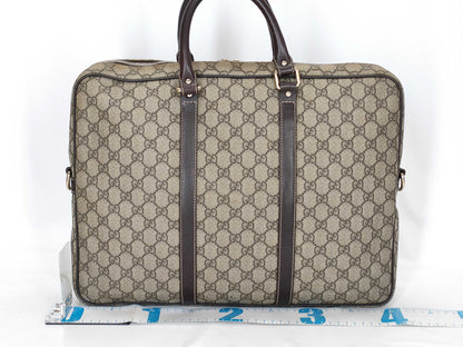 GUCCI GG Supreme GUCCI GG Pattern PVC Briefcase Leather Business Bag