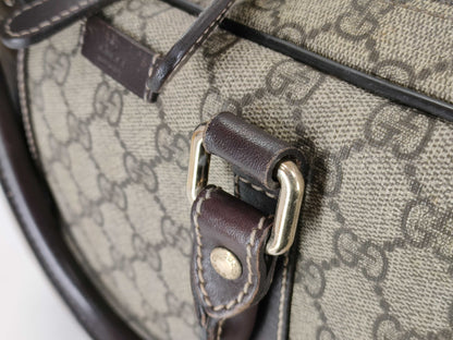 GUCCI GG Supreme GUCCI GG Pattern PVC Briefcase Leather Business Bag