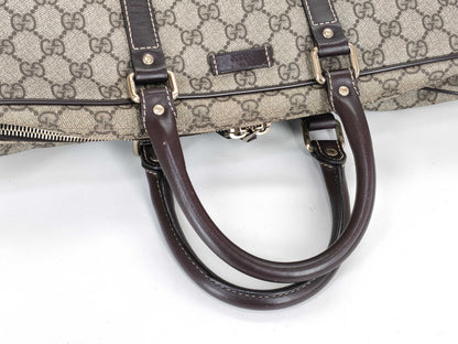 GUCCI GG Supreme GUCCI GG Pattern PVC Briefcase Leather Business Bag