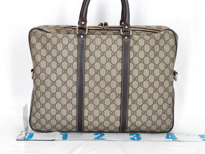 GUCCI GG Supreme GUCCI GG Pattern PVC Briefcase Leather Business Bag