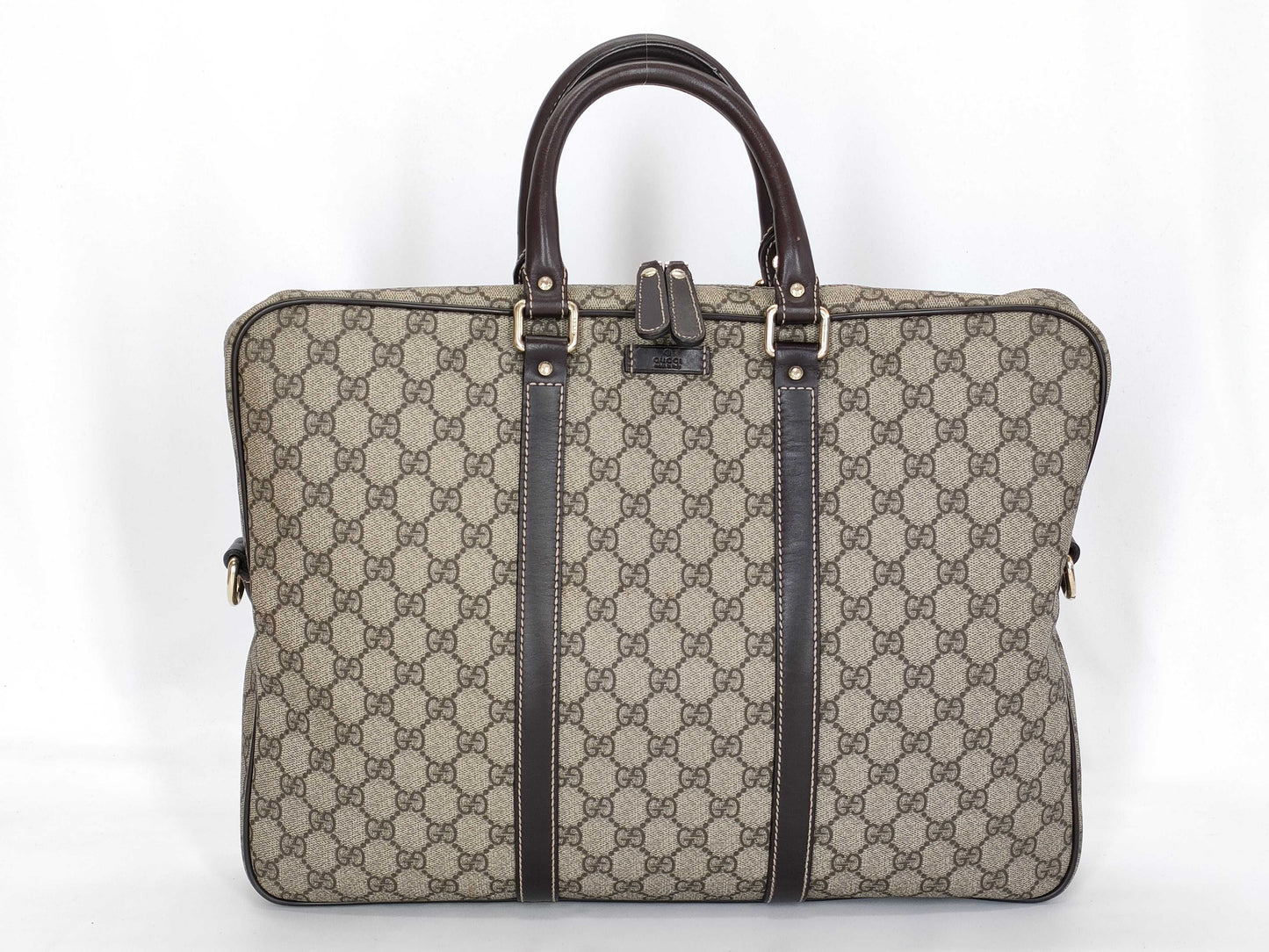 GUCCI GG Supreme GUCCI GG Pattern PVC Briefcase Leather Business Bag