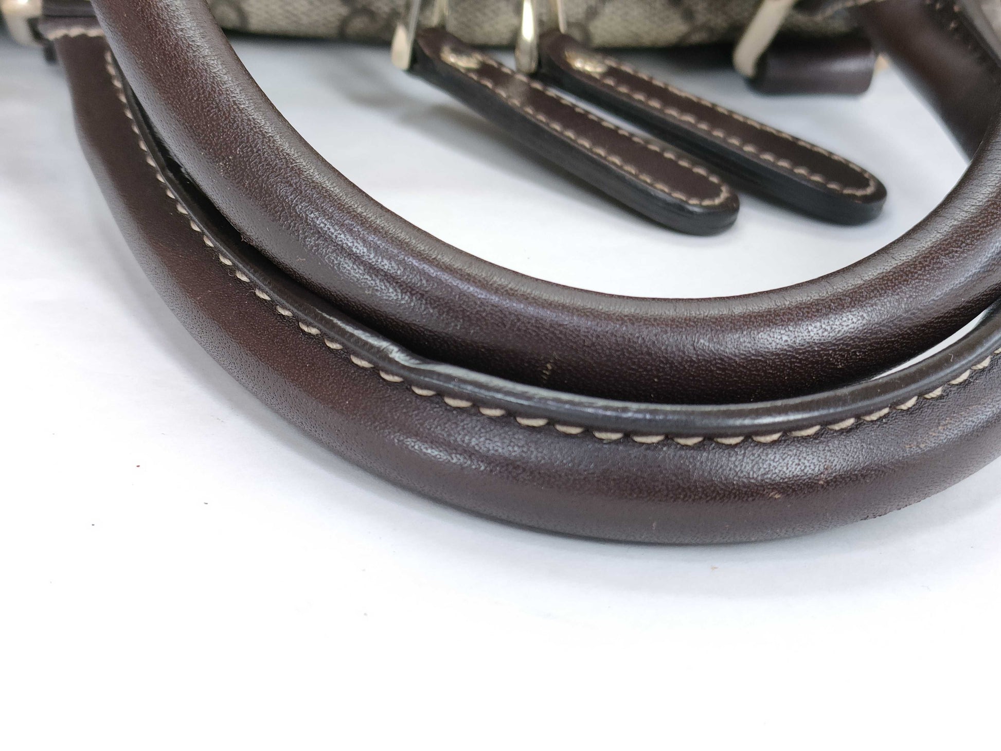 GUCCI GG Supreme GUCCI GG Pattern PVC Briefcase Leather Business Bag