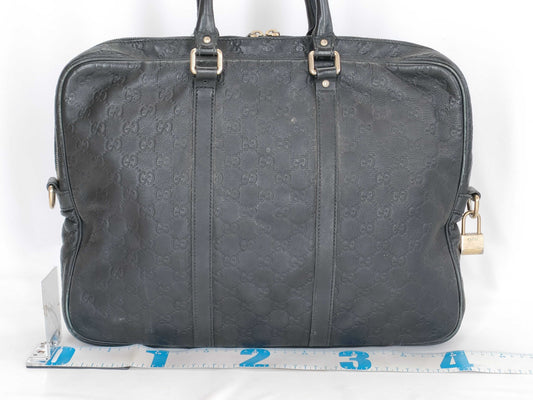 GUCCI Gucci Sima GUCCI Gucci Sima Briefcase Leather Black Business Bag