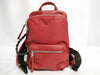 MCM MCM Logo Backpack Rucksack Red Leather Silver Hardware Rucksack
