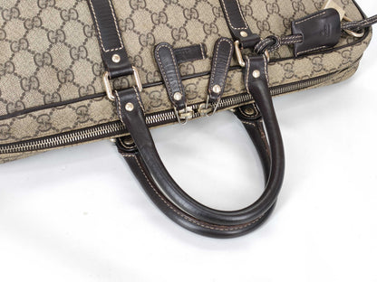 GUCCI GG Supreme GUCCI GG Pattern PVC Briefcase Leather Business Bag