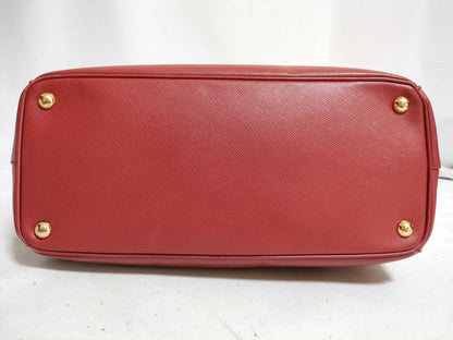 PRADA PRADA Prada Saffiano 2-Way Handbag Red Handbag