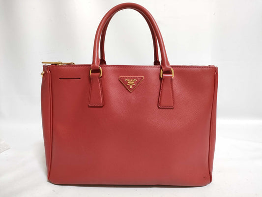 PRADA PRADA Prada Saffiano 2-Way Handbag Red Handbag