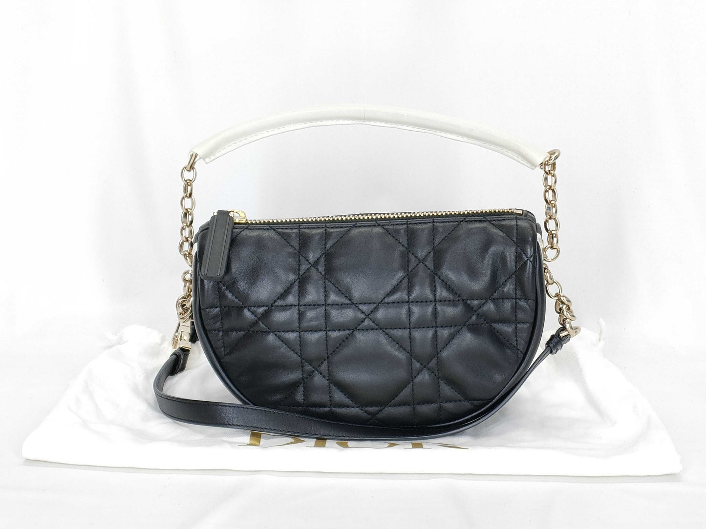 Dior DIOR Quilted 2-Way Mini Bag Black Shoulder Bag