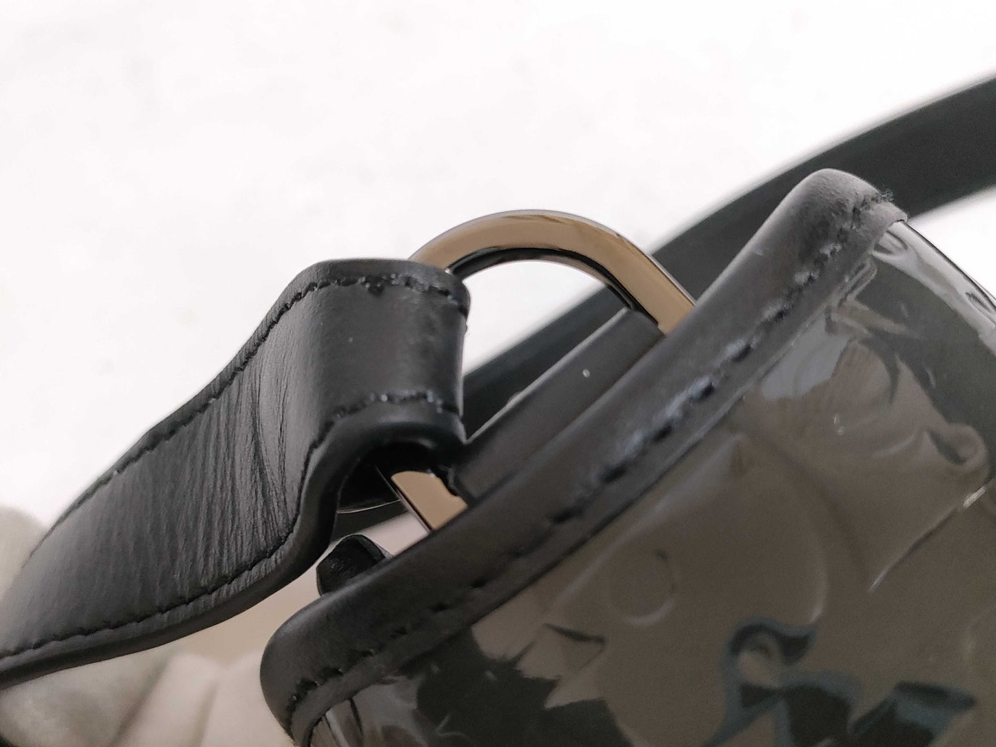 Christian Dior Trotter Saddle Bag, Enamel, Black, Shoulder Bag