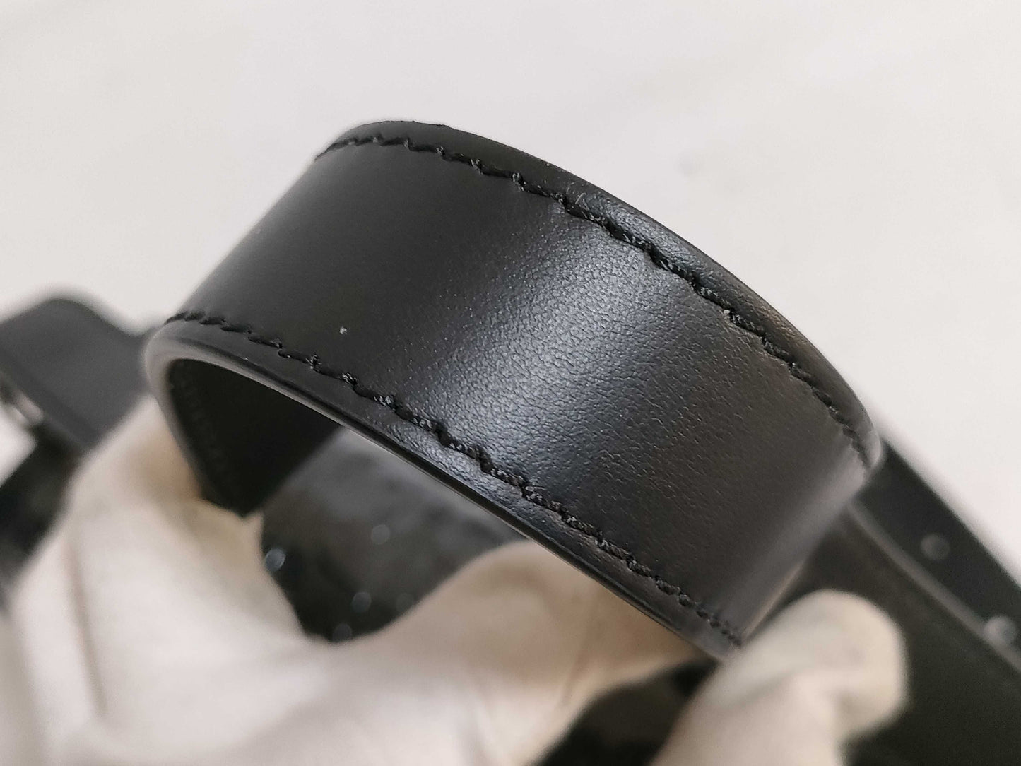 Christian Dior Trotter Saddle Bag, Enamel, Black, Shoulder Bag