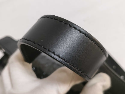 Christian Dior Trotter Saddle Bag, Enamel, Black, Shoulder Bag