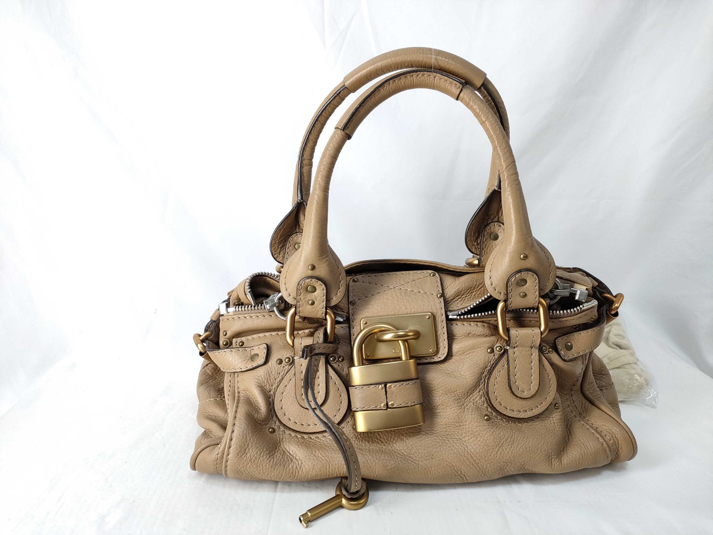 Chloe Chloe Paddington Handbag Mini Boston Leather Handbag