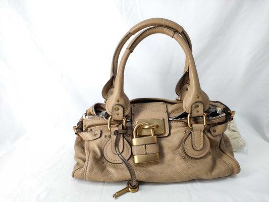 Chloe Chloe Paddington Handbag Mini Boston Leather Handbag