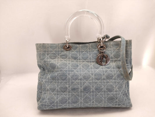 Dior Lady Dior Denim Lady Dior 2way Handbag Shoulder Handbag