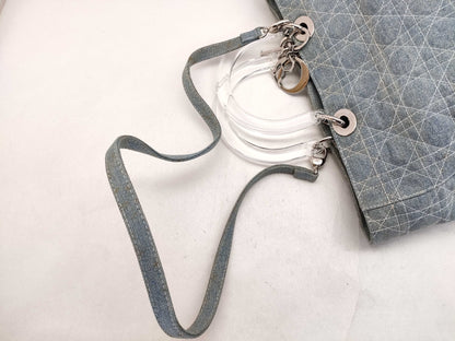 Dior Lady Dior Denim Lady Dior 2way Handbag Shoulder Handbag