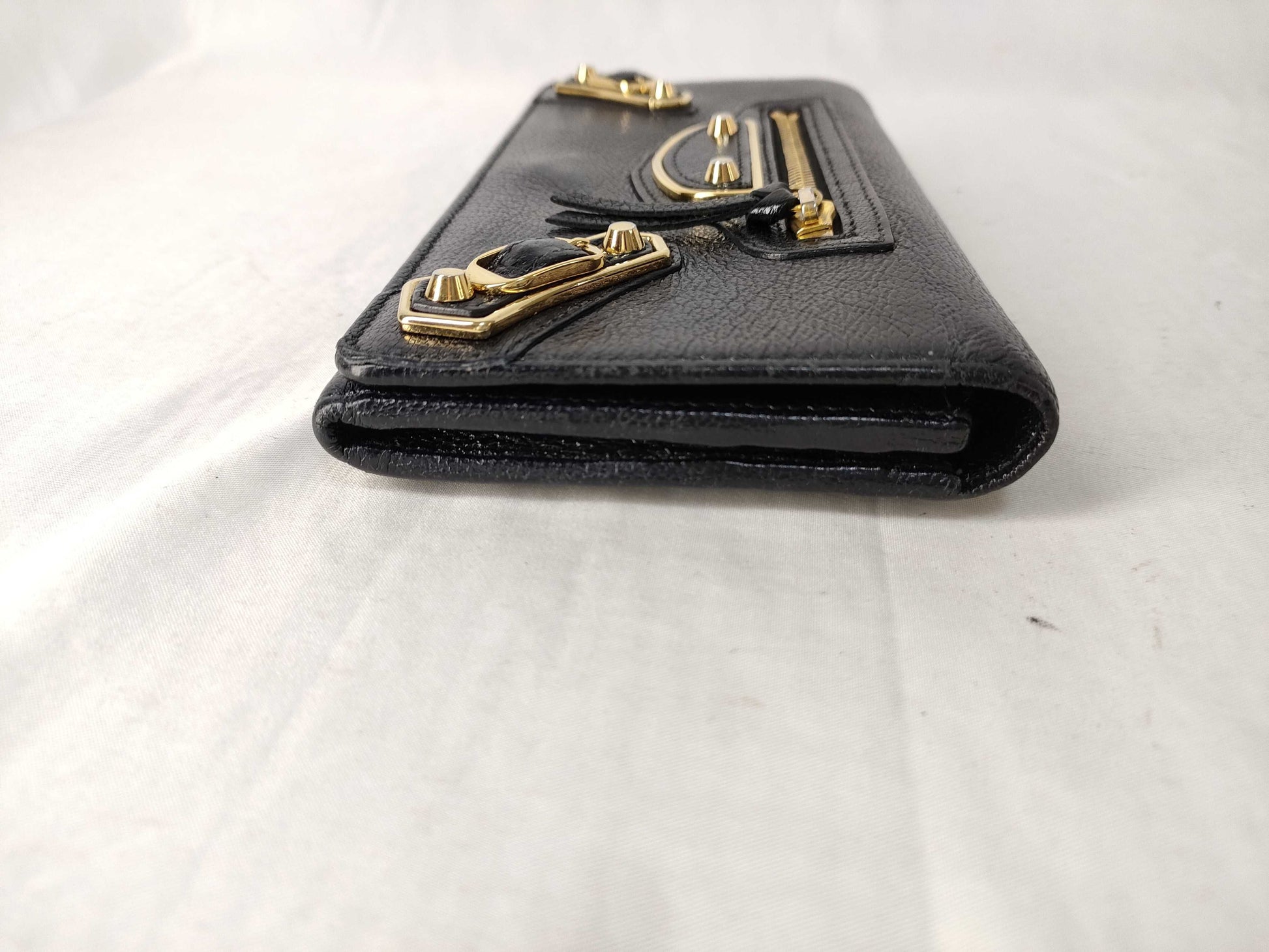 BALENCIAGA Bi-Fold Long Wallet Leather Wallet