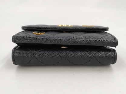 CHANEL Matlasse Small Flap Wallet Caviar Skin Wallet