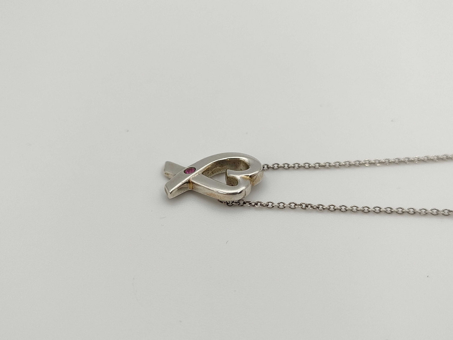 Tiffany&Co. Pink Sapphire Loving Heart Necklace Necklace