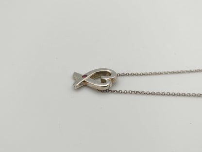 Tiffany&Co. Pink Sapphire Loving Heart Necklace Necklace