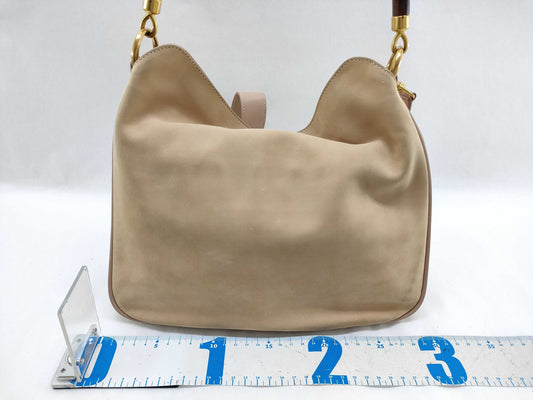 GUCCI Bamboo Gucci 2-way Bag Beige Handbag