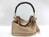 GUCCI Bamboo Gucci 2-way Bag Beige Handbag
