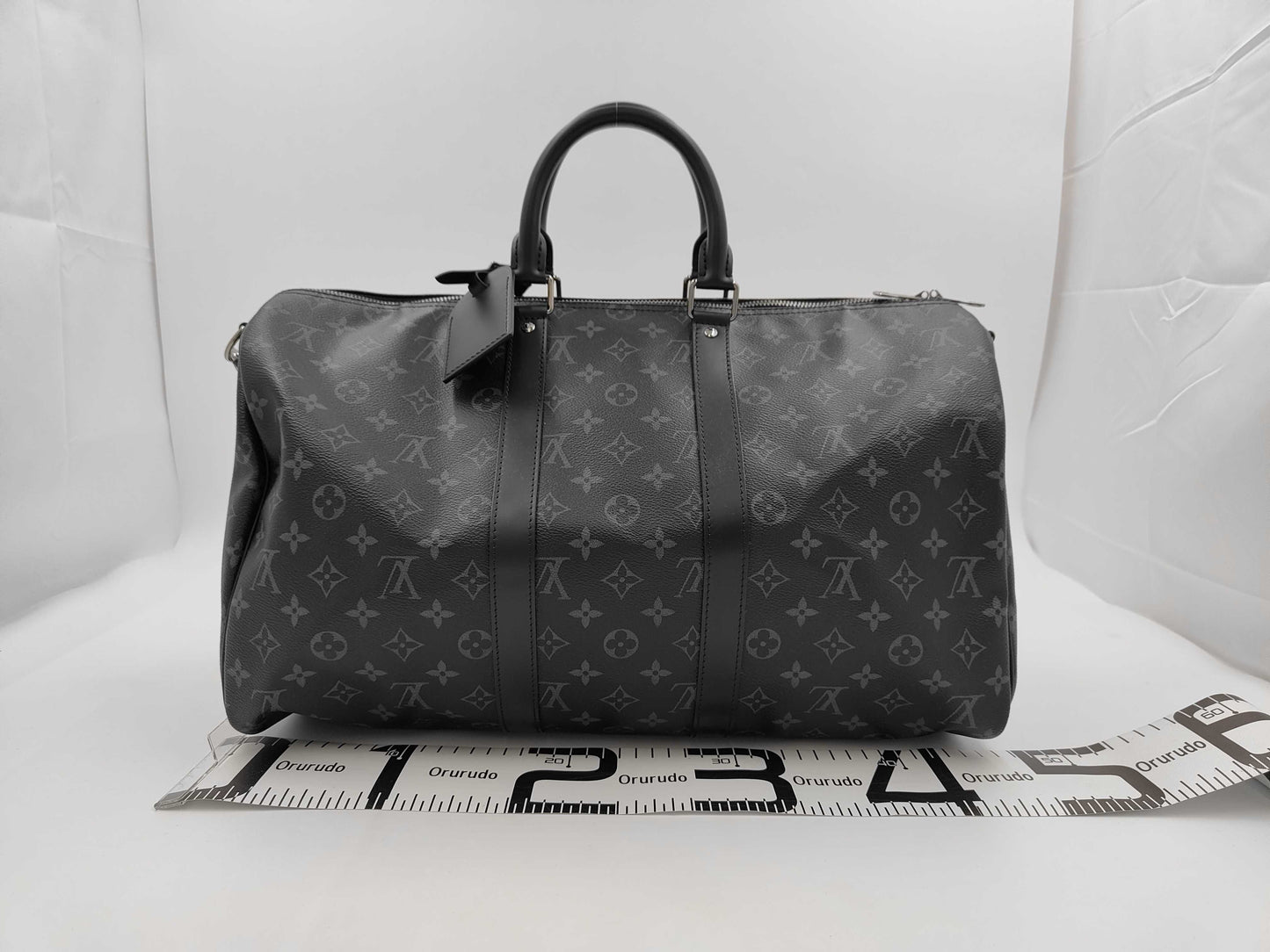 LOUIS VUITTON Monogram Eclipse Kipol Bandriere Boston Bag